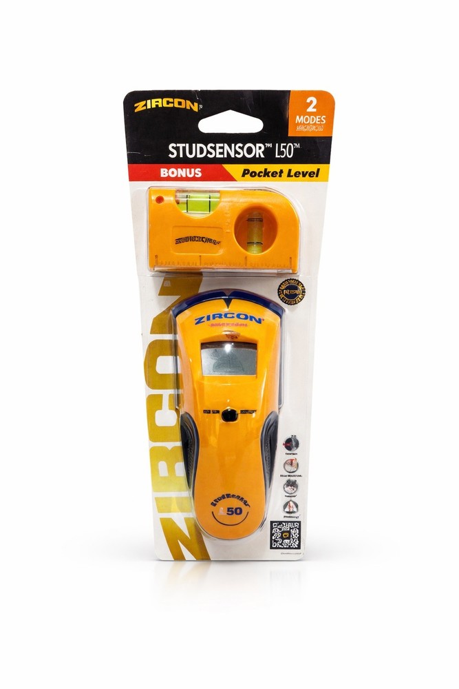 Zircon StudSensor L50 Electronic Stud Finder Wall Scanner Detector w/ Level NEW