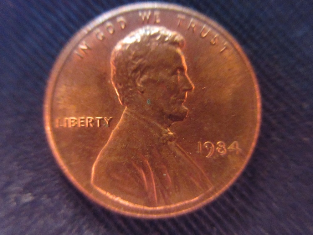1984 P Lincoln Penny with Reverse Die Crack Error