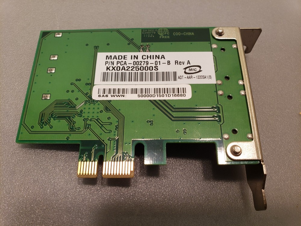 Adaptec AAR-1220SA SATA RAID Controller Card PCA-00279-01-B PCIe