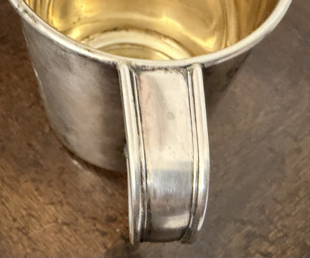 GORHAM Antique STERLING Squirrel Baby Cup With Handle