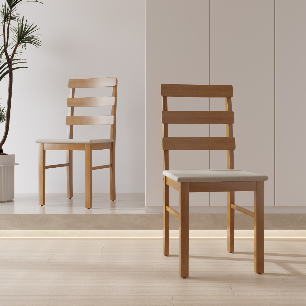 Solid Wood Dining Table And Chair Set Table and Chair Set 1 Table 4 Back