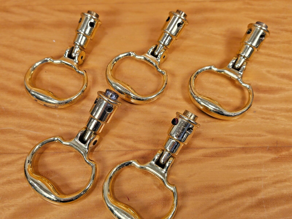 5 Original Vintage Brass Door Pull Handles