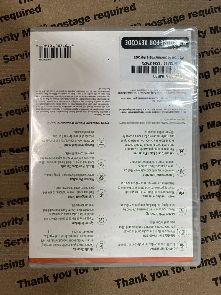 WEBROOT Secure Anywhere Internet Security Plus 3 Devices Antivirus Mobile PC Mac