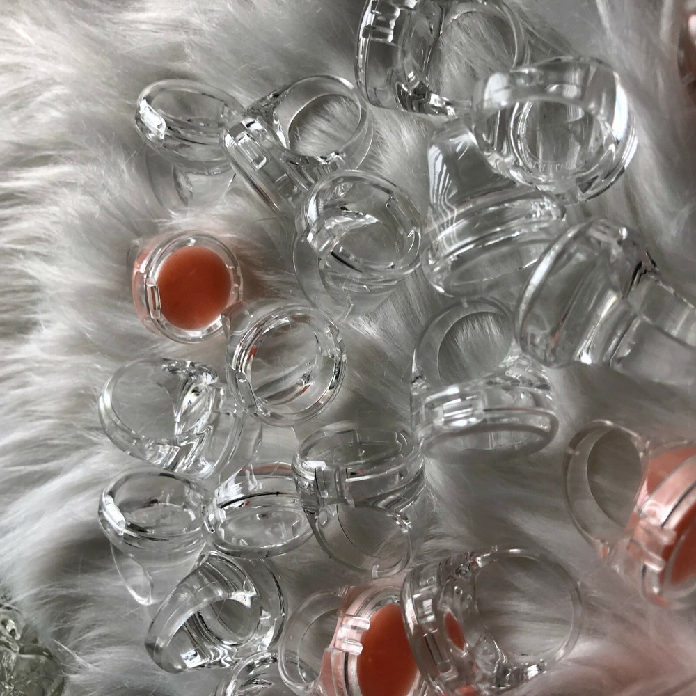 Bulk Lot 100 Empty Plastic Lip Balm Rings 9680