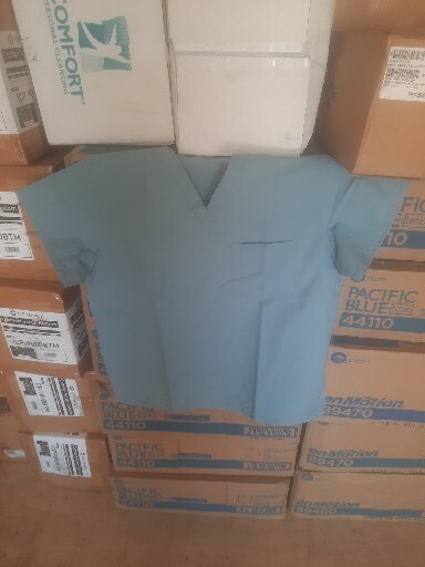 Medline Angel Stat Scrub Top Misty Reversible