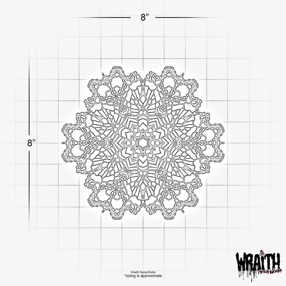 Mandala #1 - Reusable Airbrush Stencil Template