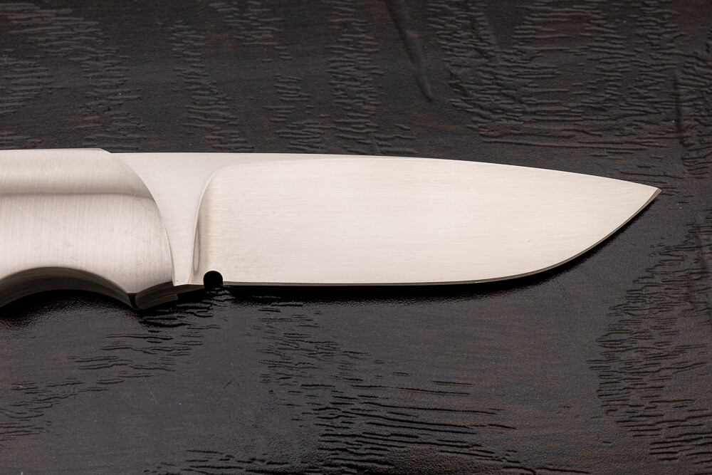 Ron Gaston Custom Fixed Blade Knife Sheep Horn, w/Sheath