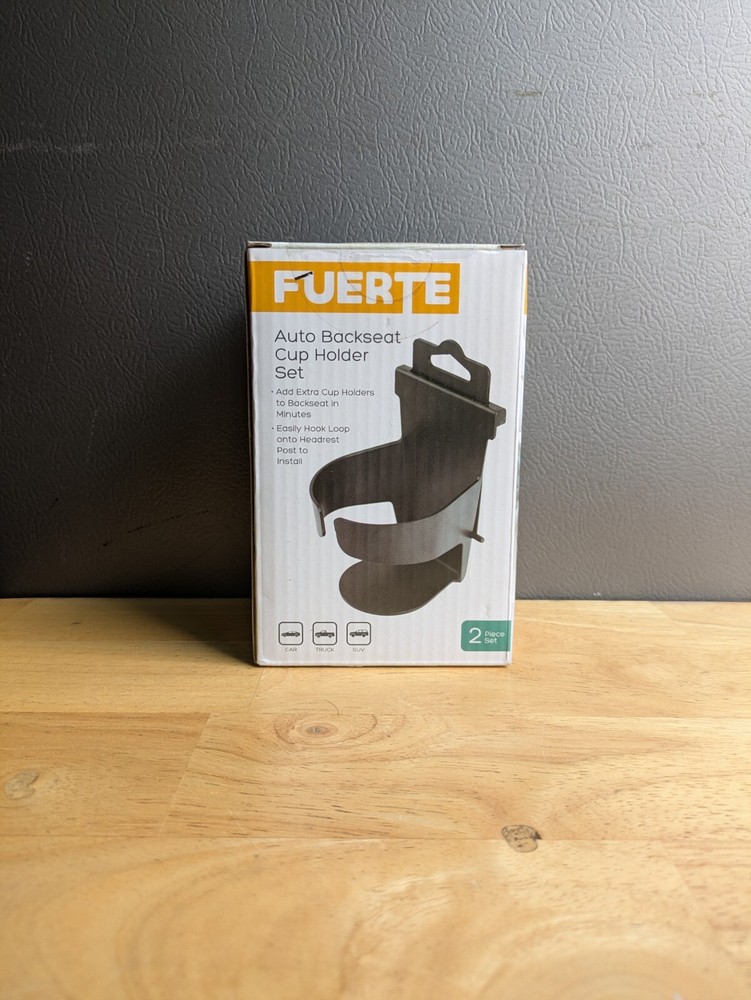 Fuerte Auto Backseat Cupp Holder Set 2 Piece set