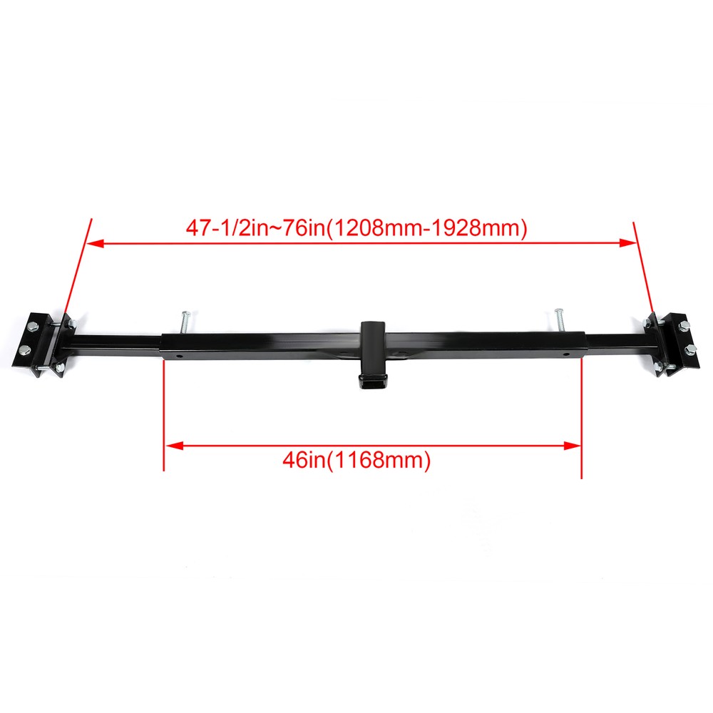 Class 3 Trailer Hitch 2" Receiver Adjustable Black Steel Universal Fits