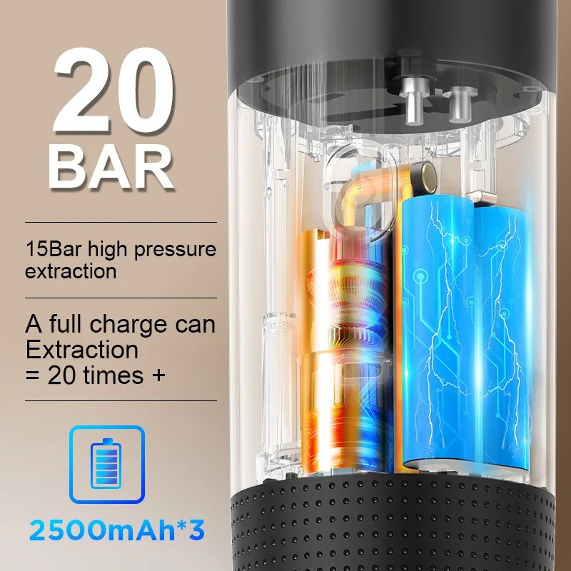 Portable Espresso Machine, Mini Espresso Maker, Self Heating Coffee Maker Compa