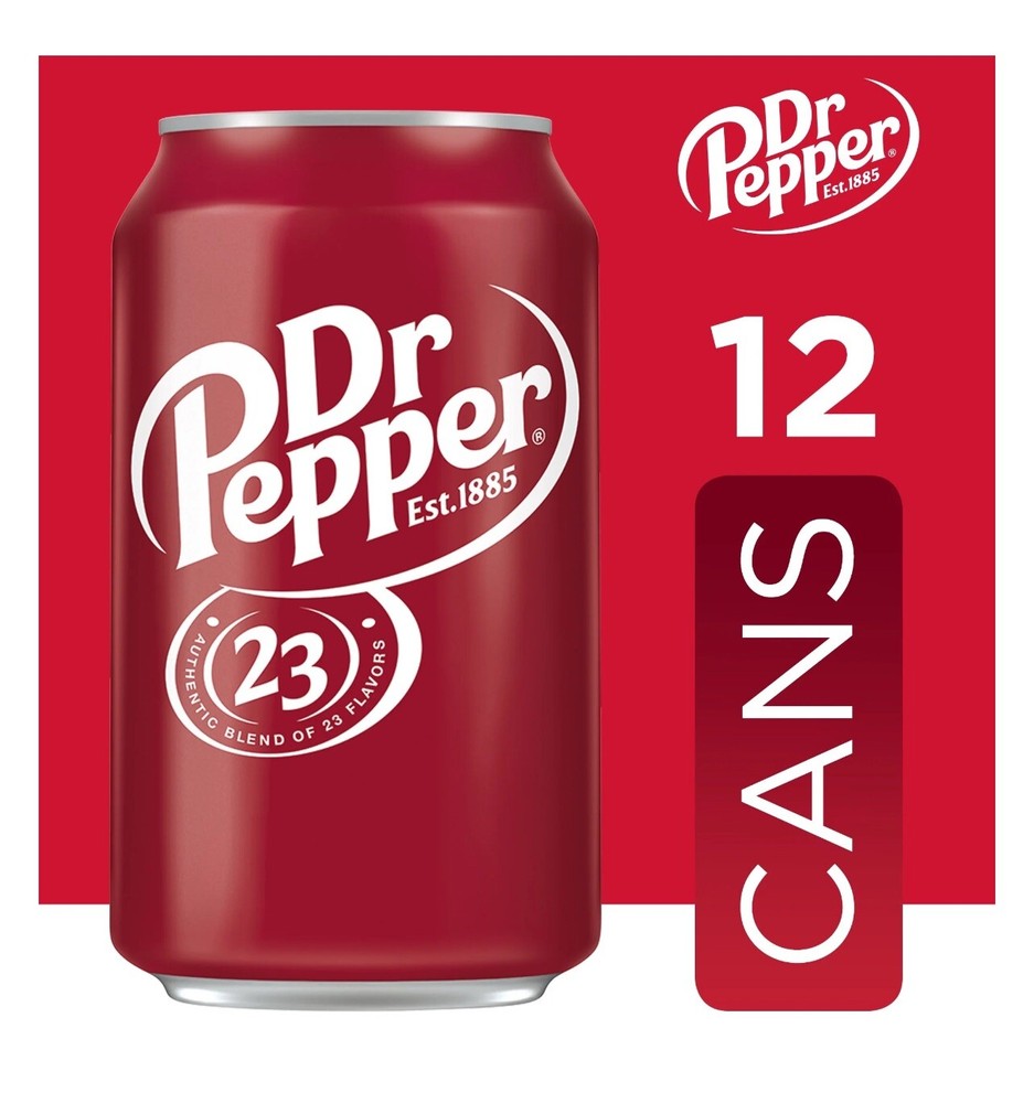 Dr Pepper Soda Pop, 12 fl oz, 12 Pack Cans