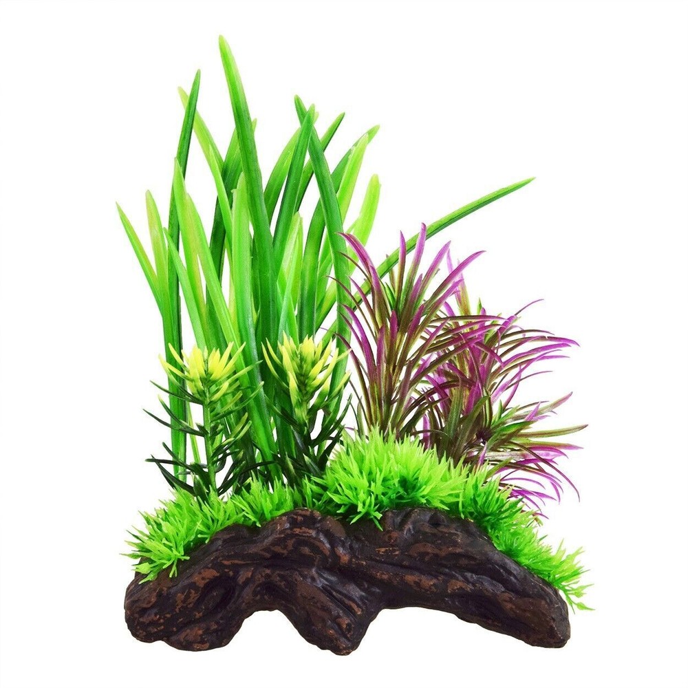 RA UNDERWATER TREASURES Ceramic Driftwood with Plant - A