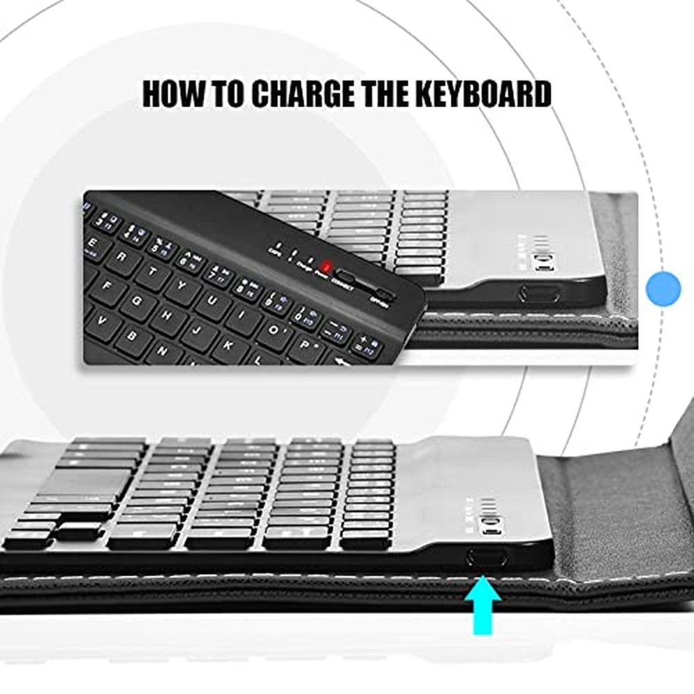 Sanpyl Bluetooth Keyboard for Phone, Mini Portable Bluetooth Keyboard with Fl...