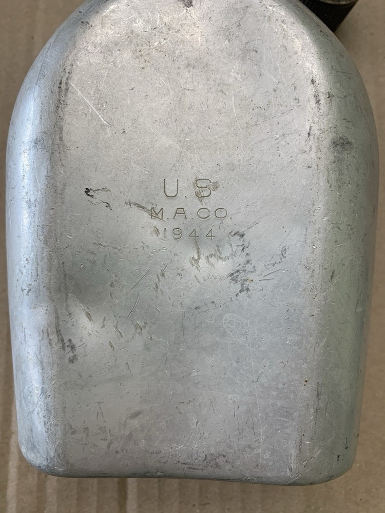 Original WWII US Military Canteen 1944 Dated