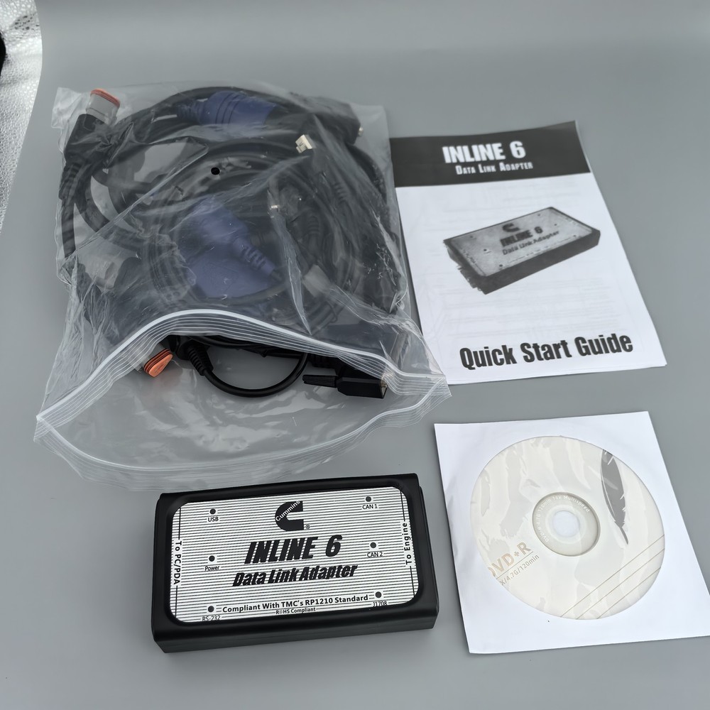 US Inline6 Data Link Adapter Heavy Duty Scanner insite v8.7 For Cummins Engine
