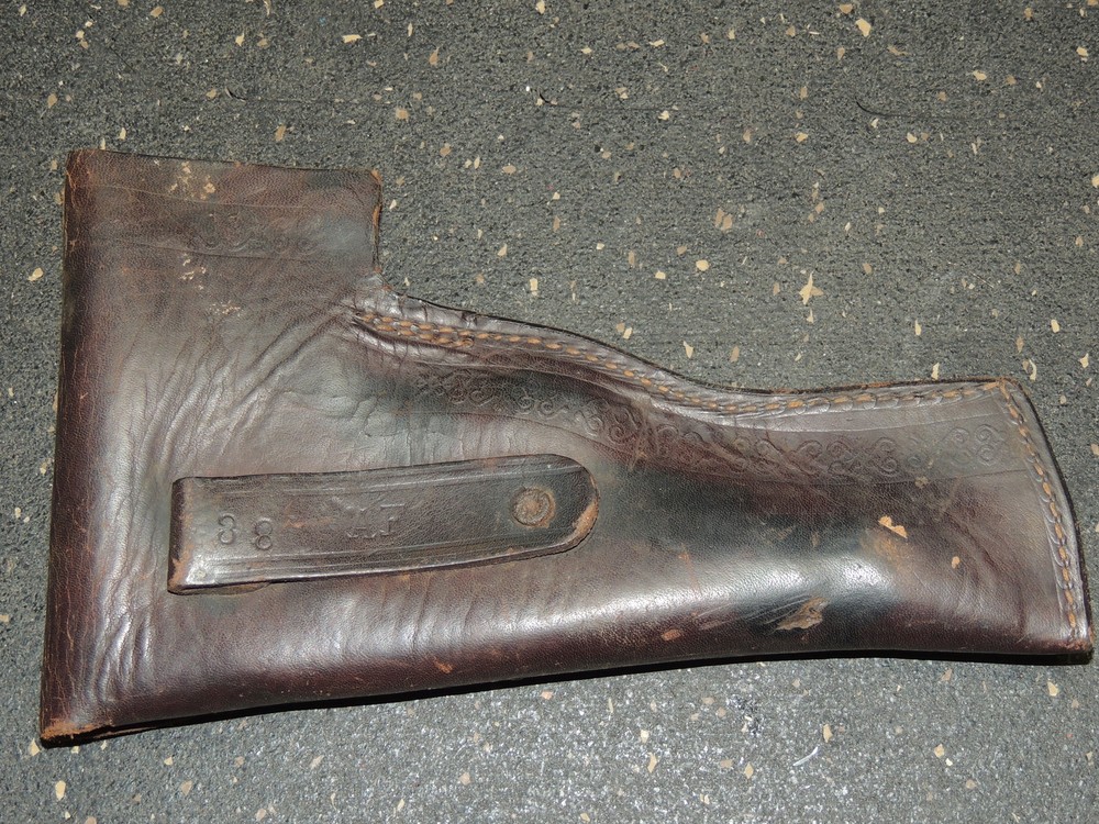 Tooled Leather Gun Holster Marked 38 AF