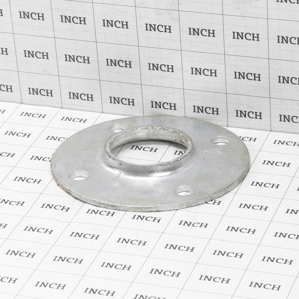Chain Link 1 5/8" Weldable Surface Mount Floor Flange - Round Disk Flange