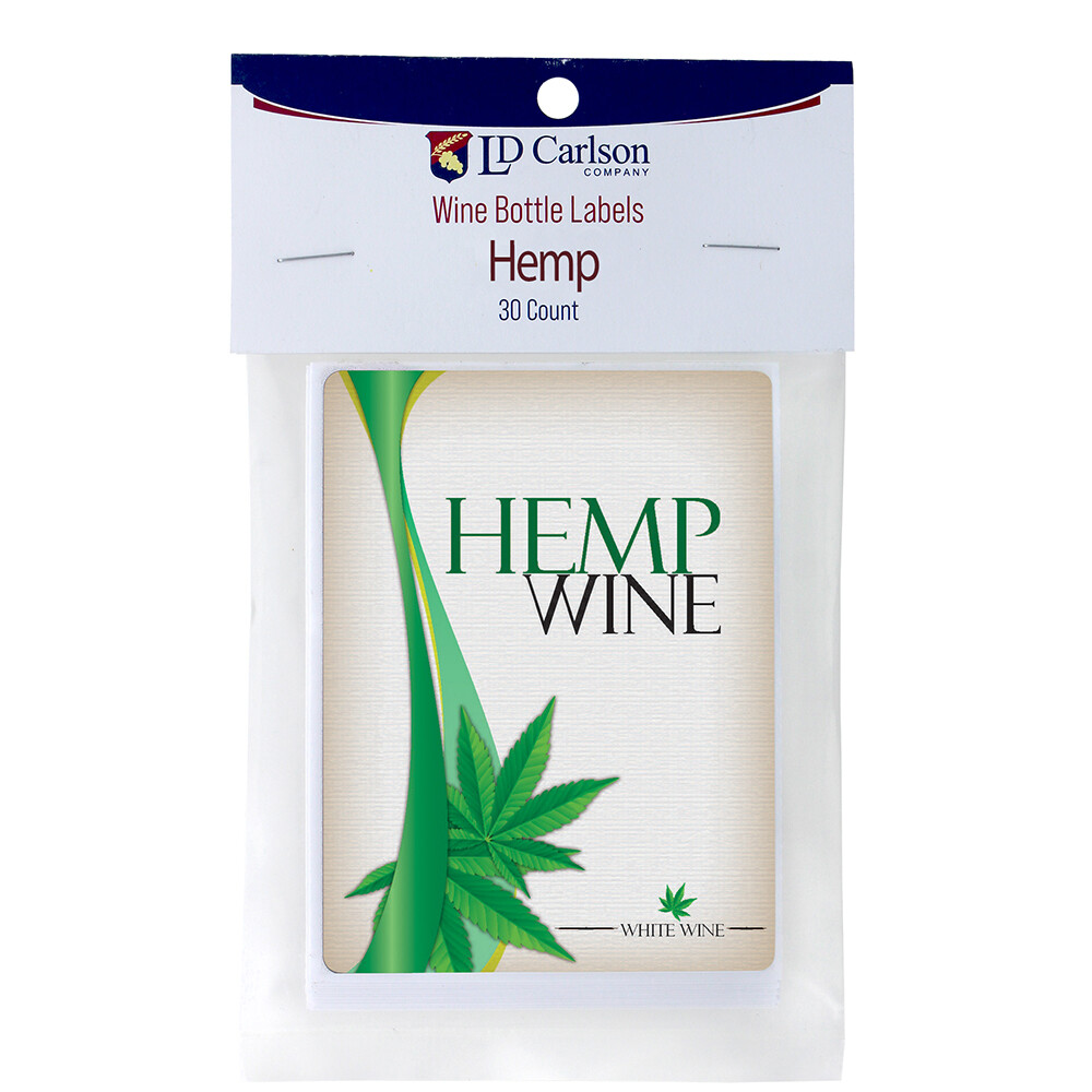 Hemp Wine Bottle Labels 30/Pack Mist Collection