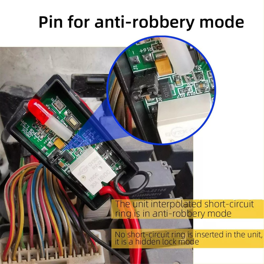 Auto-Sensing Car Immobilizer Security Systems Anti-Theft Lock+2 Remote Control