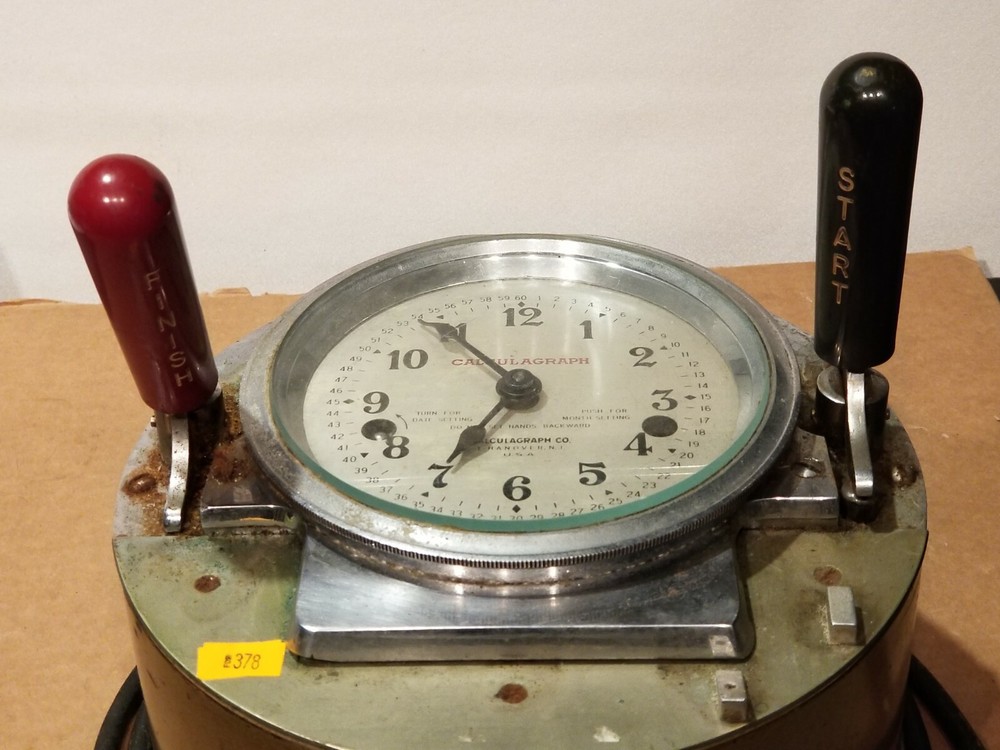 Vintage Pool / Billiards Calculagraph Company Time Clock (NO key) UNTESTED