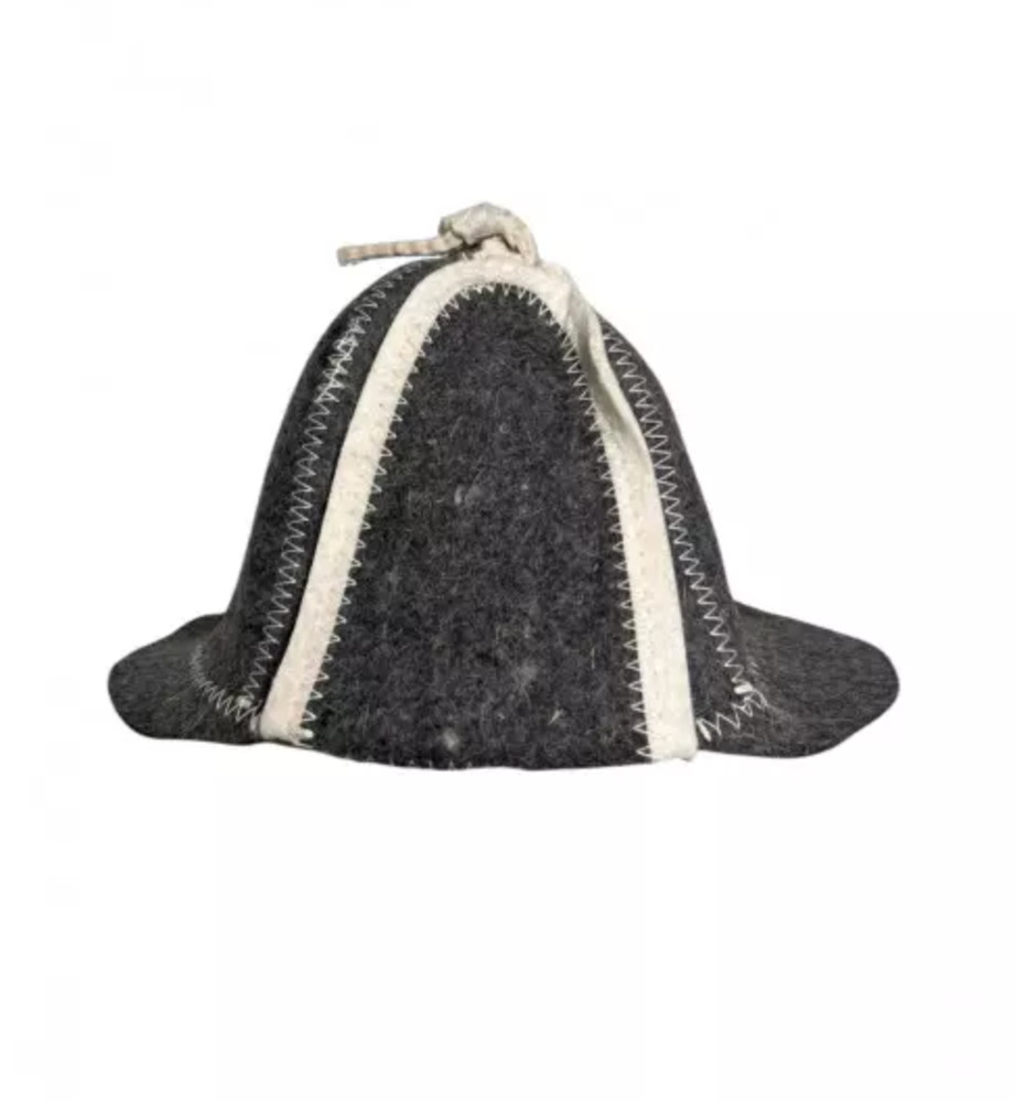 Sauna hat - Sherlock Holmes, wool 100% , grey