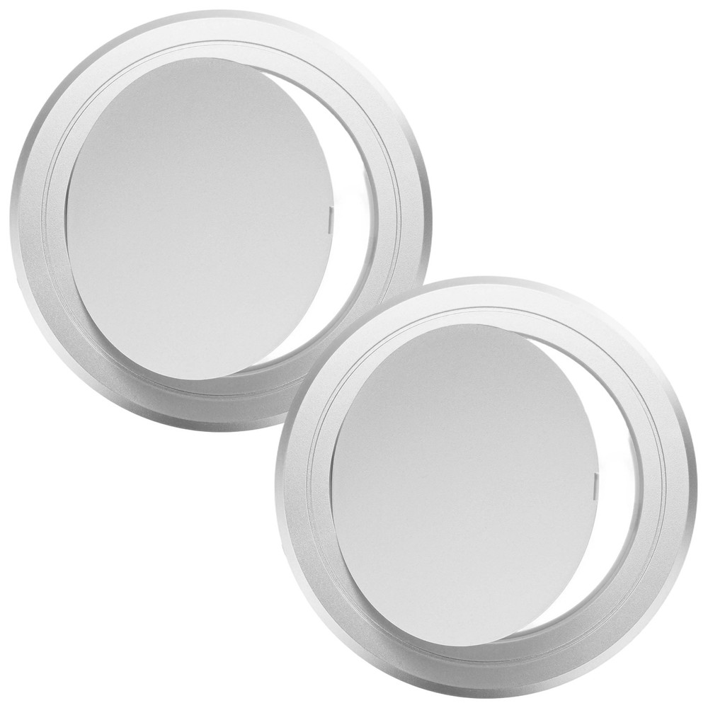 2-Pack Access Panel for Drywall, 5x5 Inch Round Plastic Removable [Silver Tone]