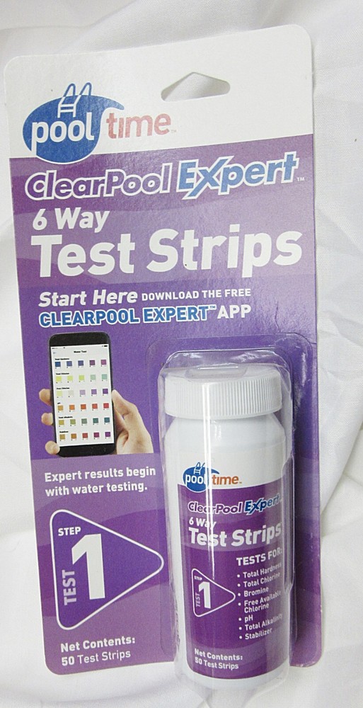 Pool Time Clear Pool Expert 6-Way Test Strips Strips 1 Pack-50 Strips