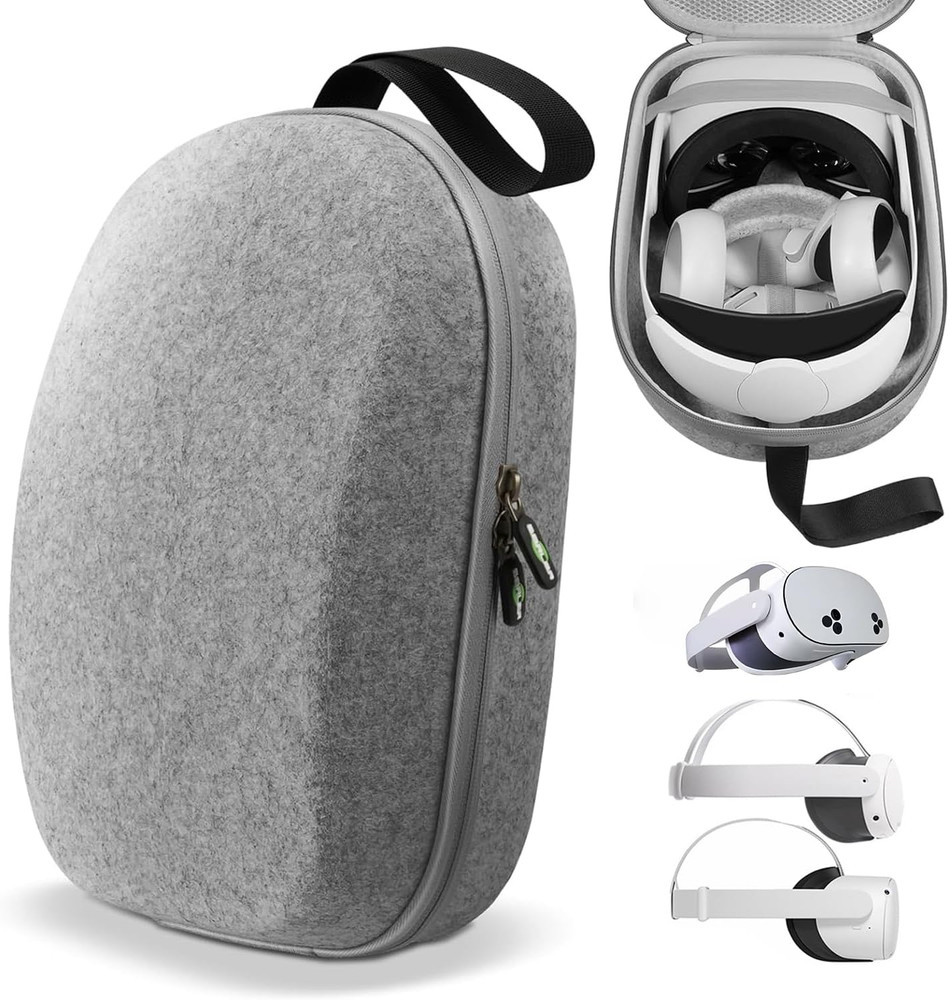 Carrying Case for Meta Quest 3S/Quest 3/Quest 2, VR Headset, Controller, Offical