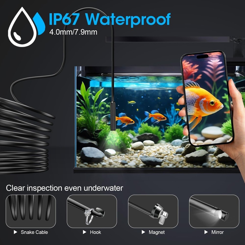 Endoscope with Light and 1920P HD