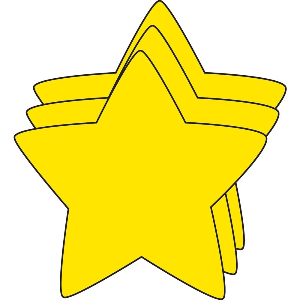 Creative Shapes Cut-Outs Star Small Yellow
