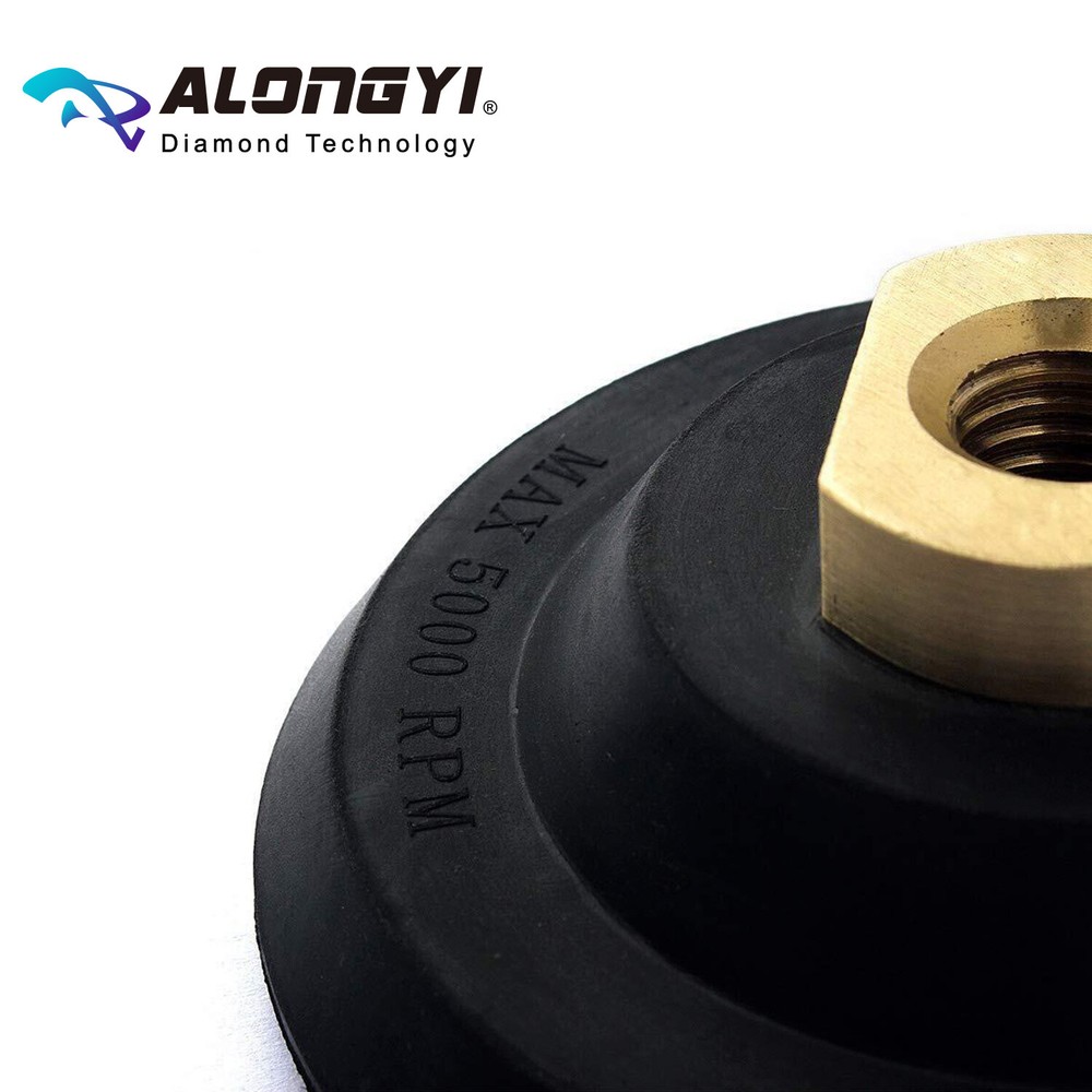 Flexible Rubber Backer Pad 4 Inch Hook&Loop Back Holder with 5/8-11 Thread