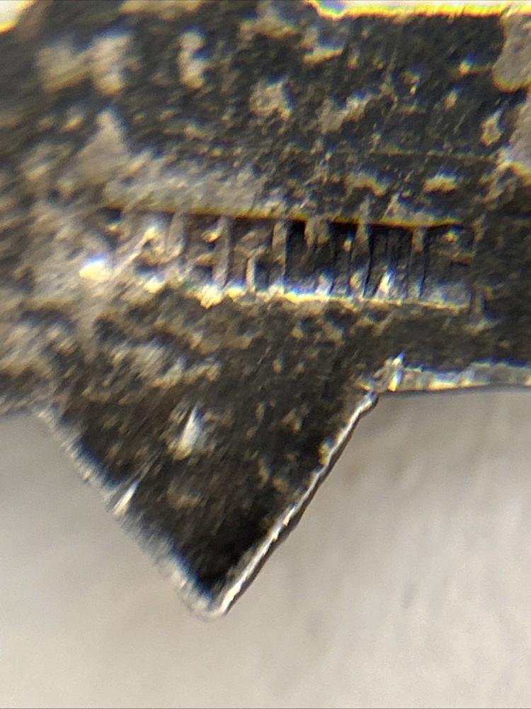 Vintage Sterling Silver Engraved Letter I