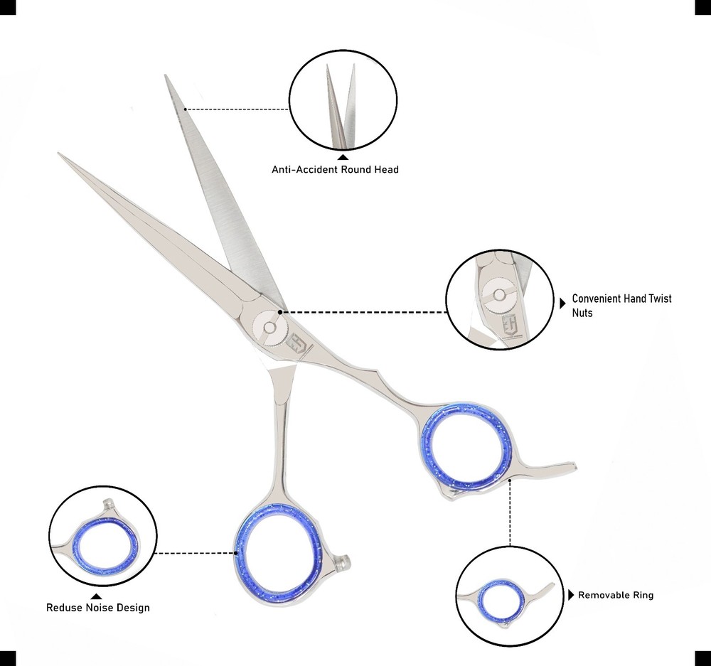 Curve Silver Barber Scissors