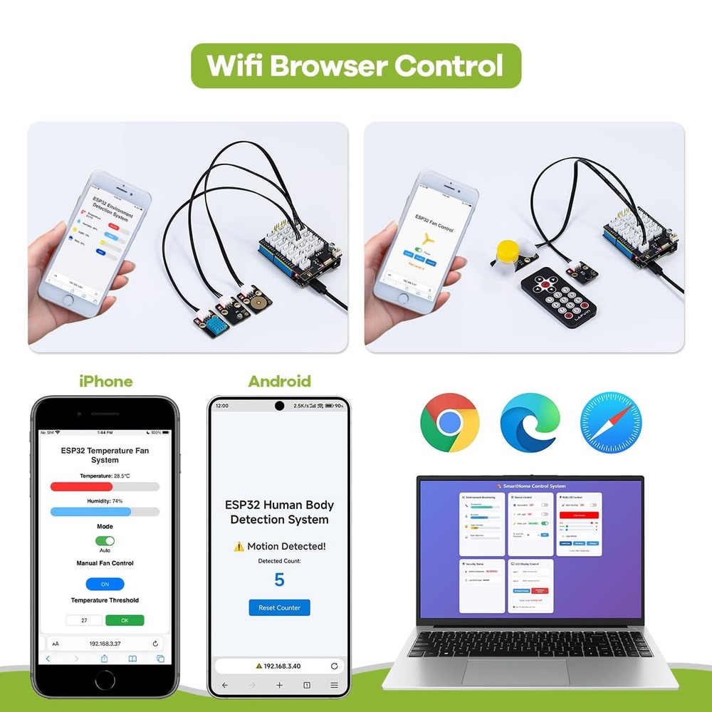 Best LAFVIN ESP32 IoT Learning Kit with DevKit, RFID Module, LCD1602 Display