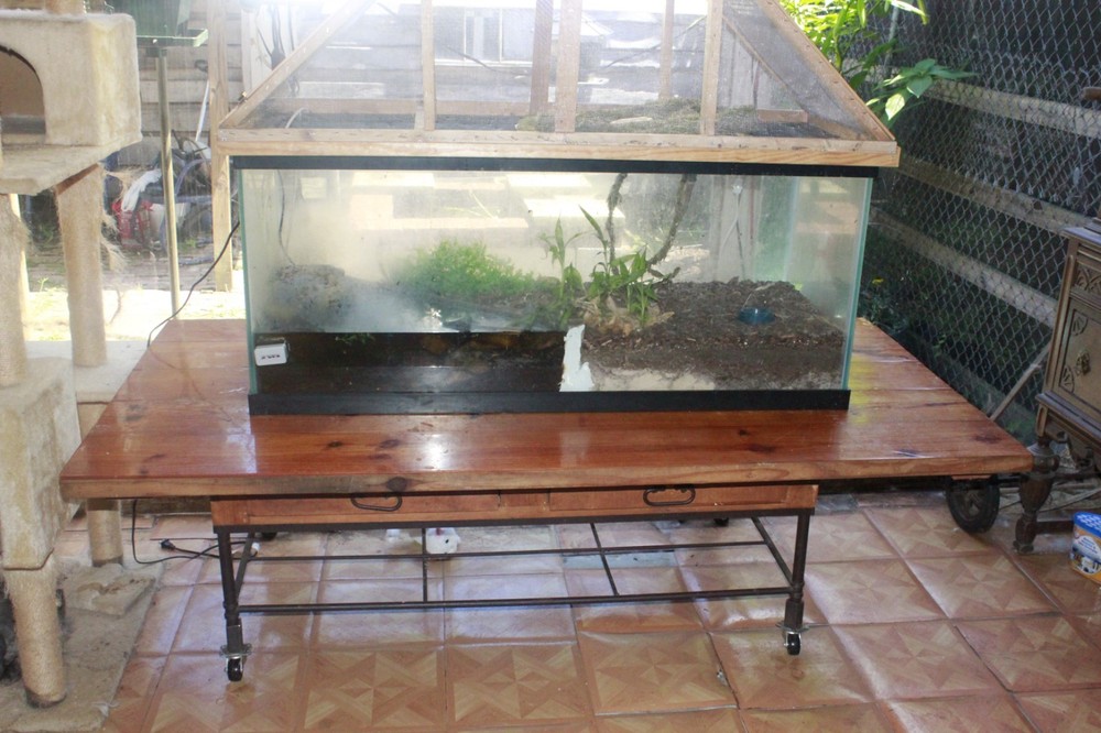 Handmade rectangle table topper with Acrylic glaze