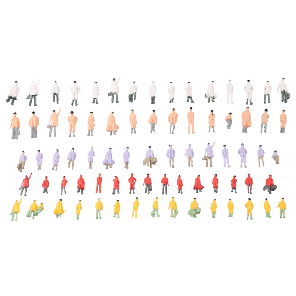 Railway Train Layout Painted Figures HO Scale Mixed Batch Model People Passenger