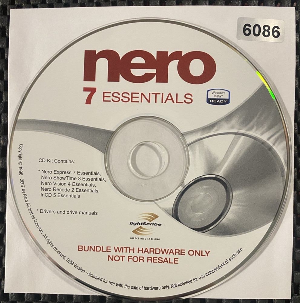 VINTAGE SOFTWARE | NERO 7 ESSENTIALS