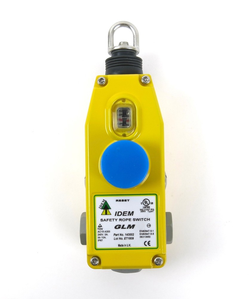 IDEM 143002 GLM Rope Pull Switch, 2NC 1NO, 1/2NPT - NEW