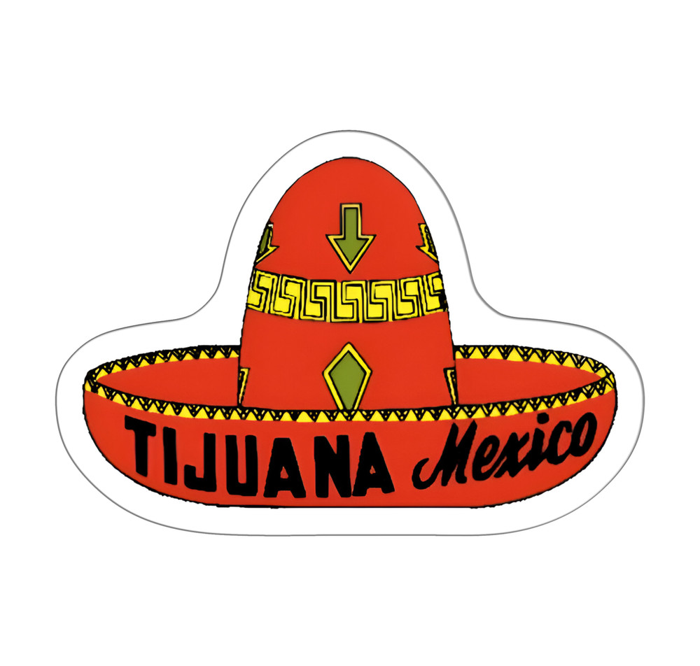 Tijuana Mexico Vintage Sticker Decal