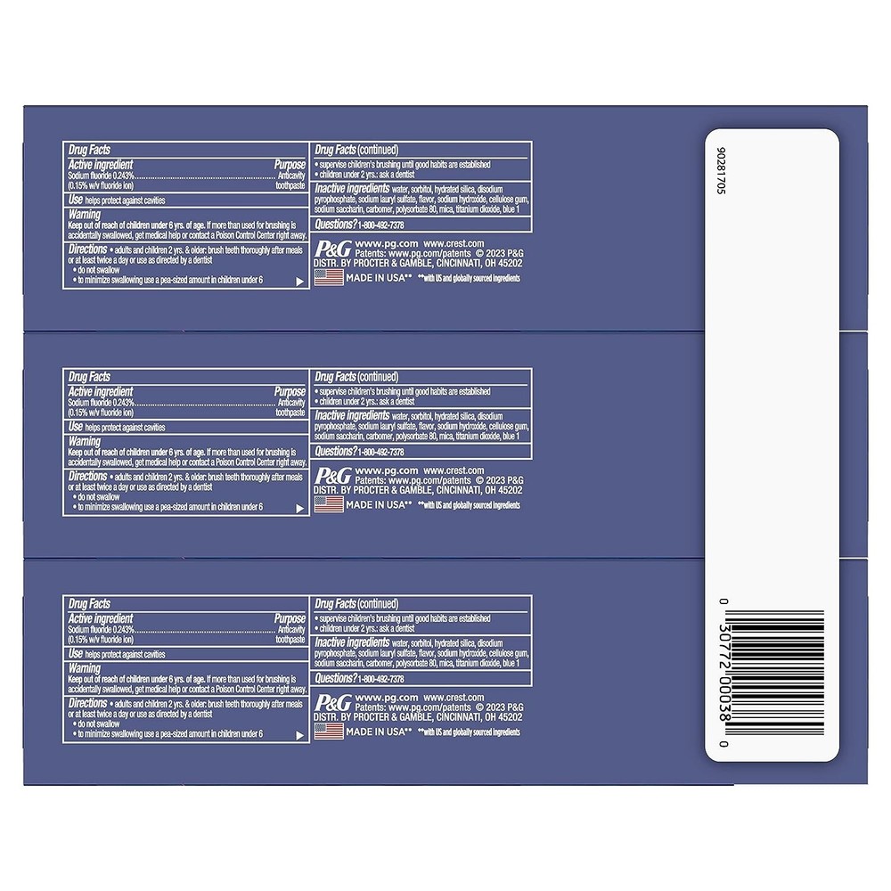 Crest 3D White Toothpaste Radiant Mint, 5 Oz (Pack of 3)