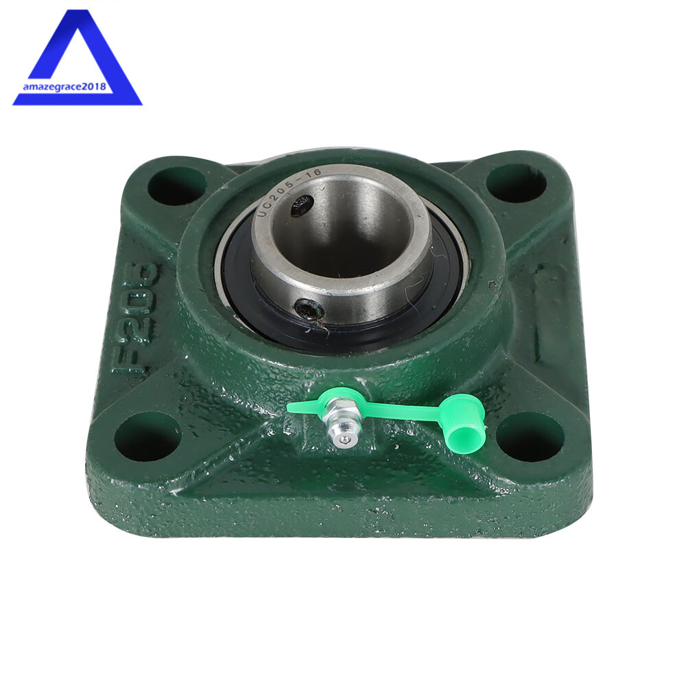 2 Pack UCF205-16 1" Bore Solid Base Pillow Block Flange Mounted Bearing 4 Bolt
