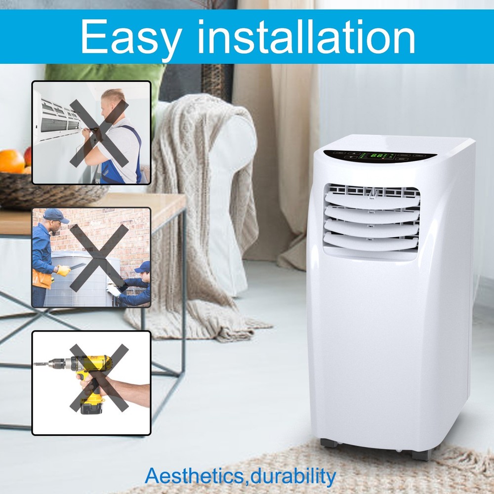 10000 BTU Portable Air Conditioner Remote Control Dehumidifier Compact Single
