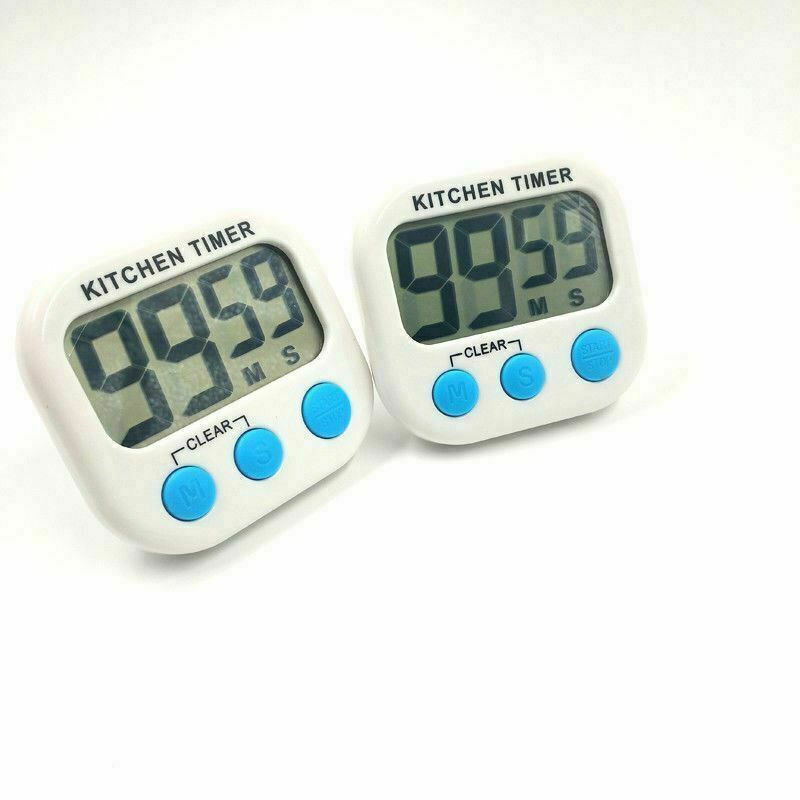 Magnetic Large LCD Screen Digital Kitchen Timer Alarm Count Up Down