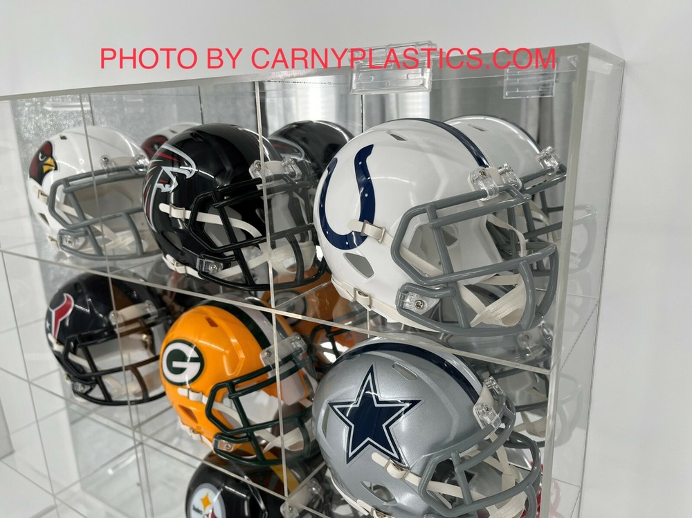 16 Mini Football Helmet Display Case