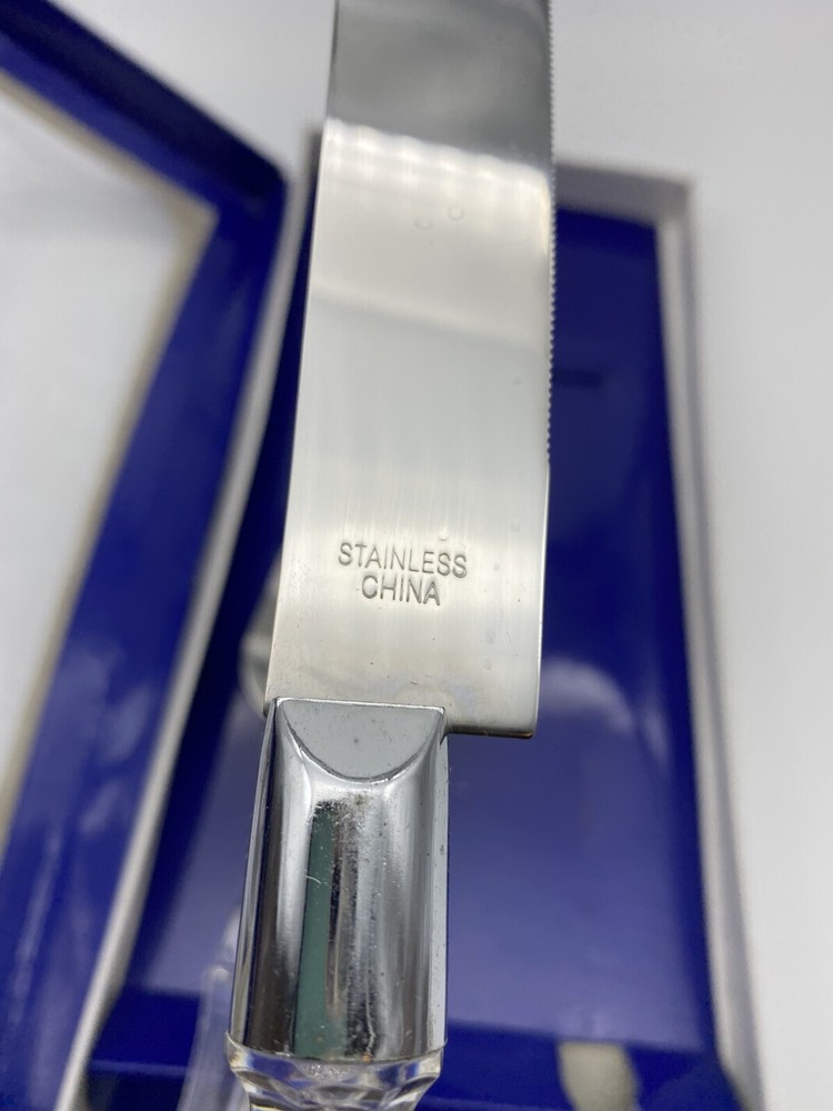 CAKE SERVER & KNIFE Nice Cake Server & Knife Set with Acrylic Handles w/box
