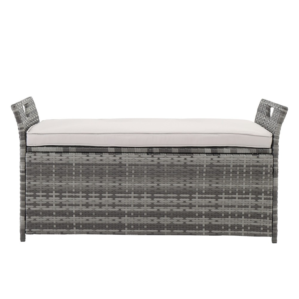 Iron Frame Can Accommodate Gray Gradient Footstool Locker Rattan Locker
