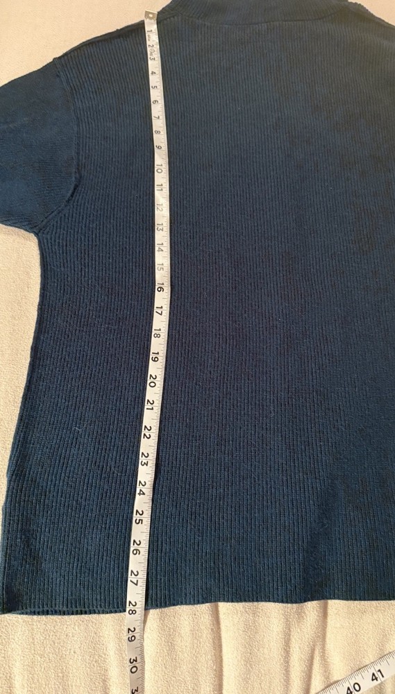 Free People XS Softly Structured Tunic Turtleneck Sweater Deep Jade Oversized
