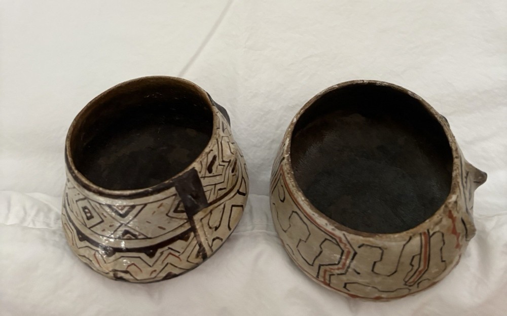 Handmade Shipibo Conibo Pottery Bowl with Geometric Designs