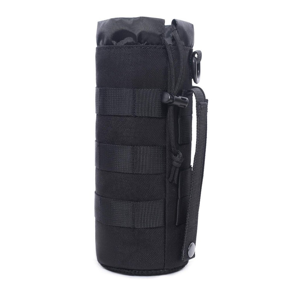 MOLLE Water Bottle Holder with Drawstring Top Mesh Pocket
