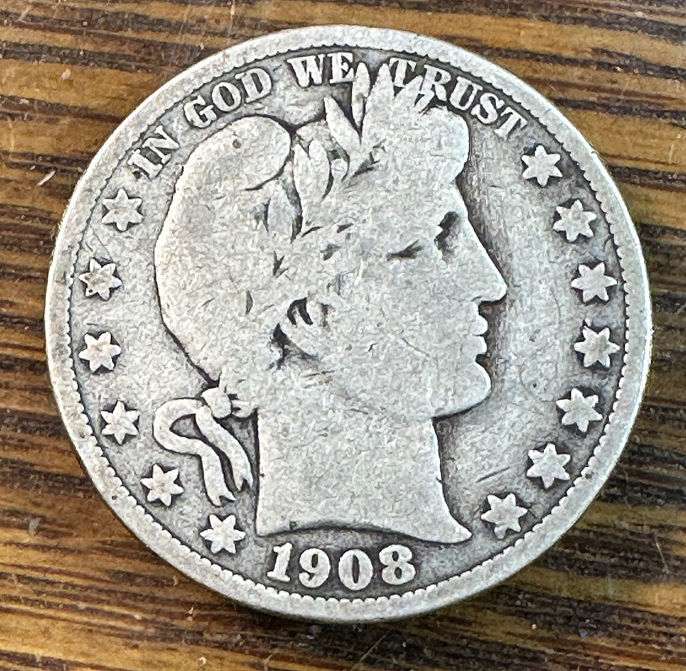 1908-S Barber Half Dollar Nice Original VG CHRC